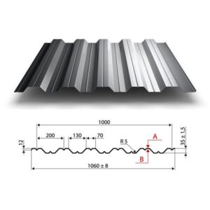 Профлист НС35 1000/1060 0.45 мм ОЦ